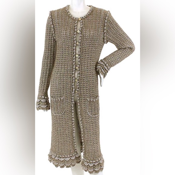 AUTHENTIC VINTAGE CHANEL 2004 KNIT CARDIGAN JACKET COAT - Picture 2 of 5